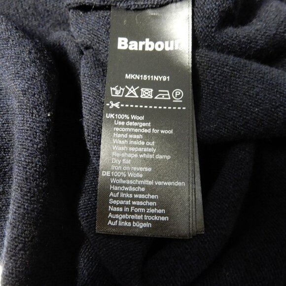 Barbour Men's Tursdale Fair Isle Crew Neck Wool Sweater Size XL Navy NEW - Picture 10 of 10
